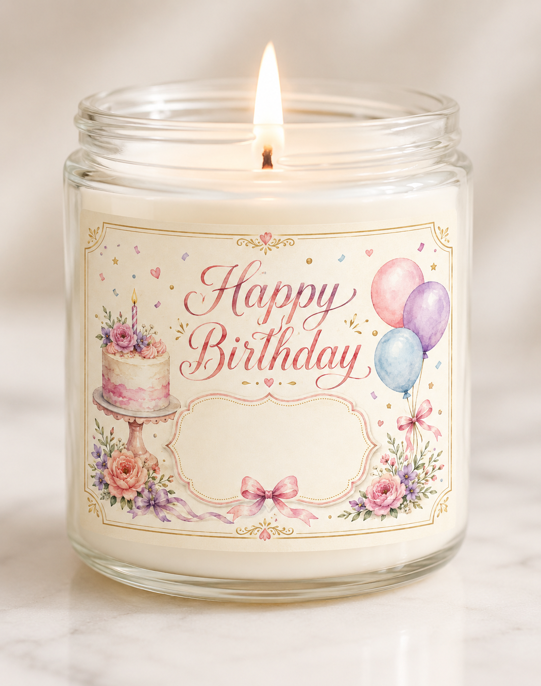 PERSONALIZED Happy Birthday Candle