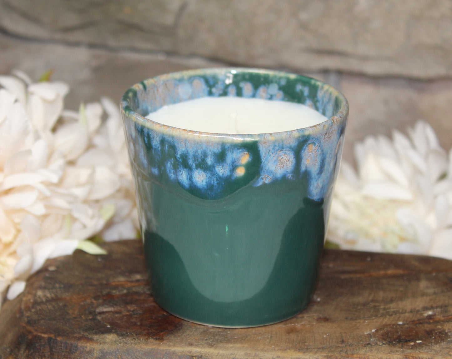 Coffee Cup Candle Hunter Green