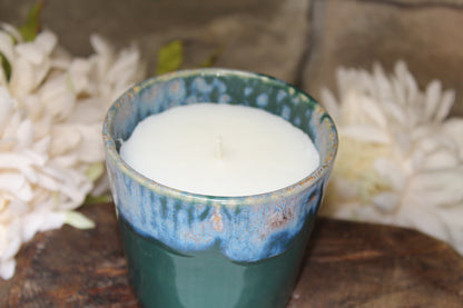 Coffee Cup Candle Hunter Green