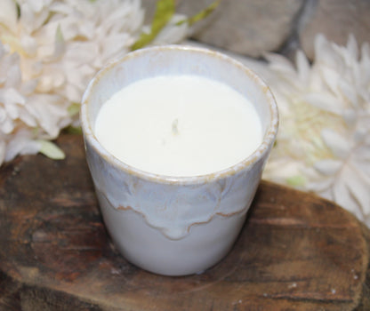 Coffee Cup Candle Creamy White