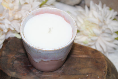 Coffee Cup Candle Soft Pink