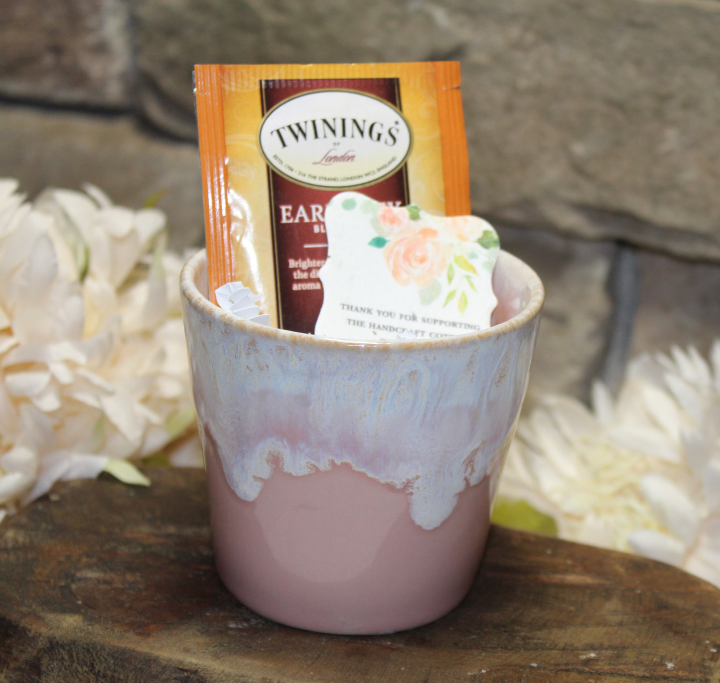 Coffee Cup Candle Soft Pink