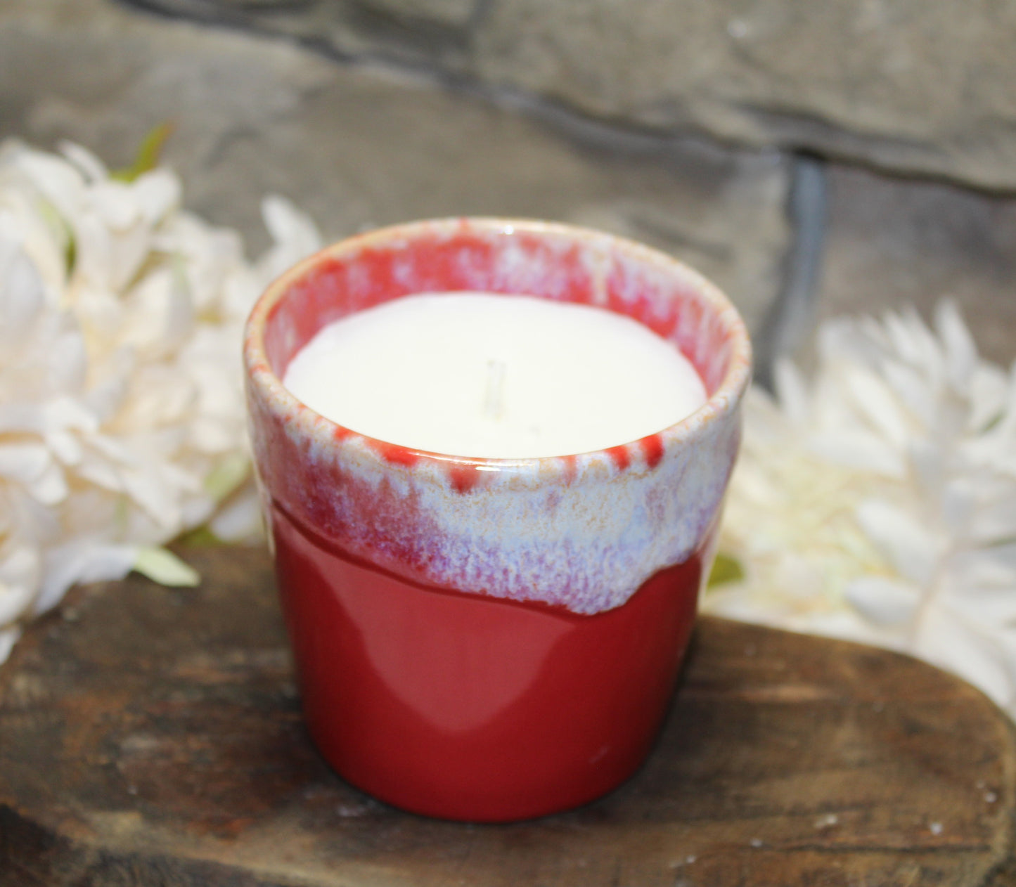 Coffee Cup Candle Vibrant Red