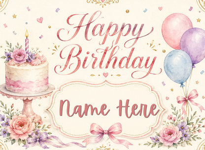 PERSONALIZED Happy Birthday Candle